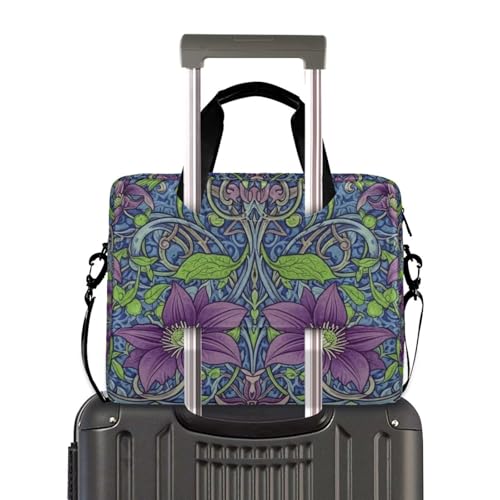Funda para portátil 15-16 pulgadas patrón Clematis miniatura 4