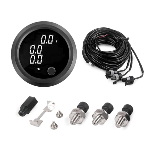 CNWZYMX Air Bag Pressure Gauge Three Digital Display 0-232PSI (16BAR)