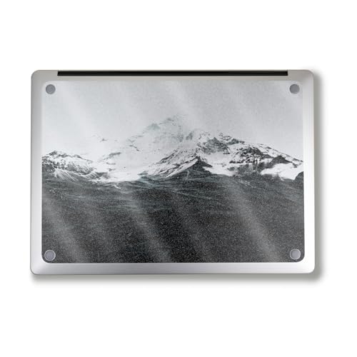 Image of Glossy Glitter Laptop Skin Compatible with Surface Laptop 7 15 inch (2024) - Mountain Waves - Premium 3M Vinyl Protective Wrap Decal Cover - Easy to Apply | Crafted in The USA by MightySkins