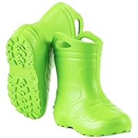KOLMAX Kids Wellington Boots Konewka - Insulating Layer - EVA Foam Material - Foam Wellington Boots for Kids - Waterproof - For Rain - Summer, apple green, 11.5 UK Child