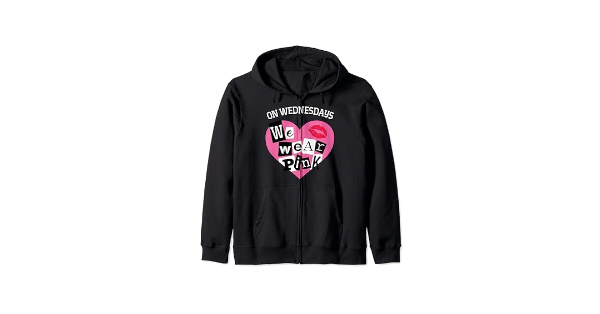 Amazon.com: On Wednesday We Wear Pink Funny Valentine Zip