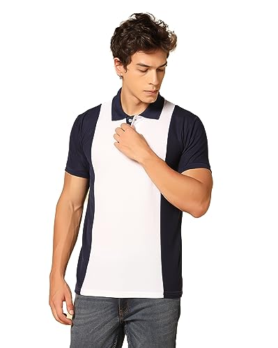 Image of INKKR Men's Solid Regular Fit T-Shirt (A10-POLO-FACTORY-WHITE-3XL A10-06