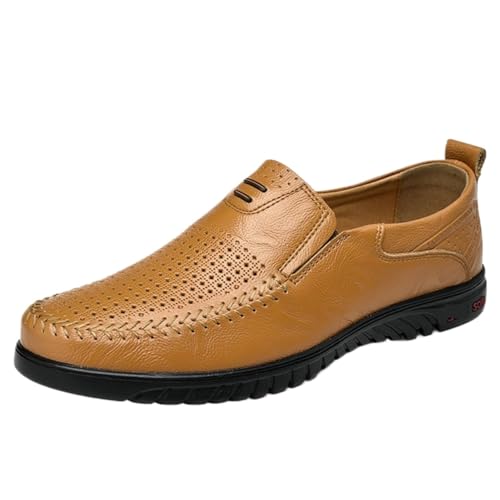 Dress Shoes for Men Men's Leather Slip-On Loafers Breathable, Non-Slip Casual Shoes for Formal and Everyday Wear