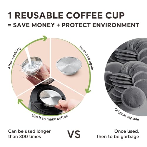 Dosettes de café réutilisables acier pour stopper le plastique HD6592 - 5