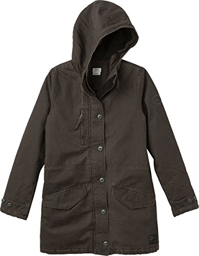 RVCA Women's Ground Control Sherpa Lined Jacket, Pirate Black, L