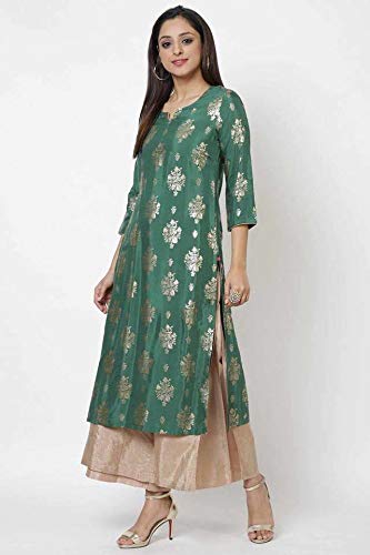 Image of BIBA Women Viscose Straight Kurta