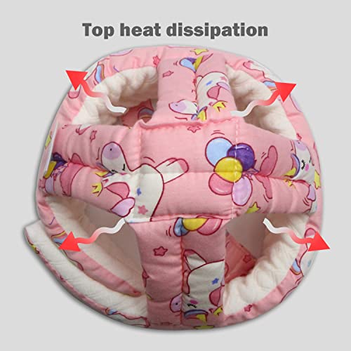 Image of Baby Head Protector Baby Helmet for Crawling Walking, No Bumps Safety Head Adjustable Protective Cap for Walking, Playing (Unicorn)