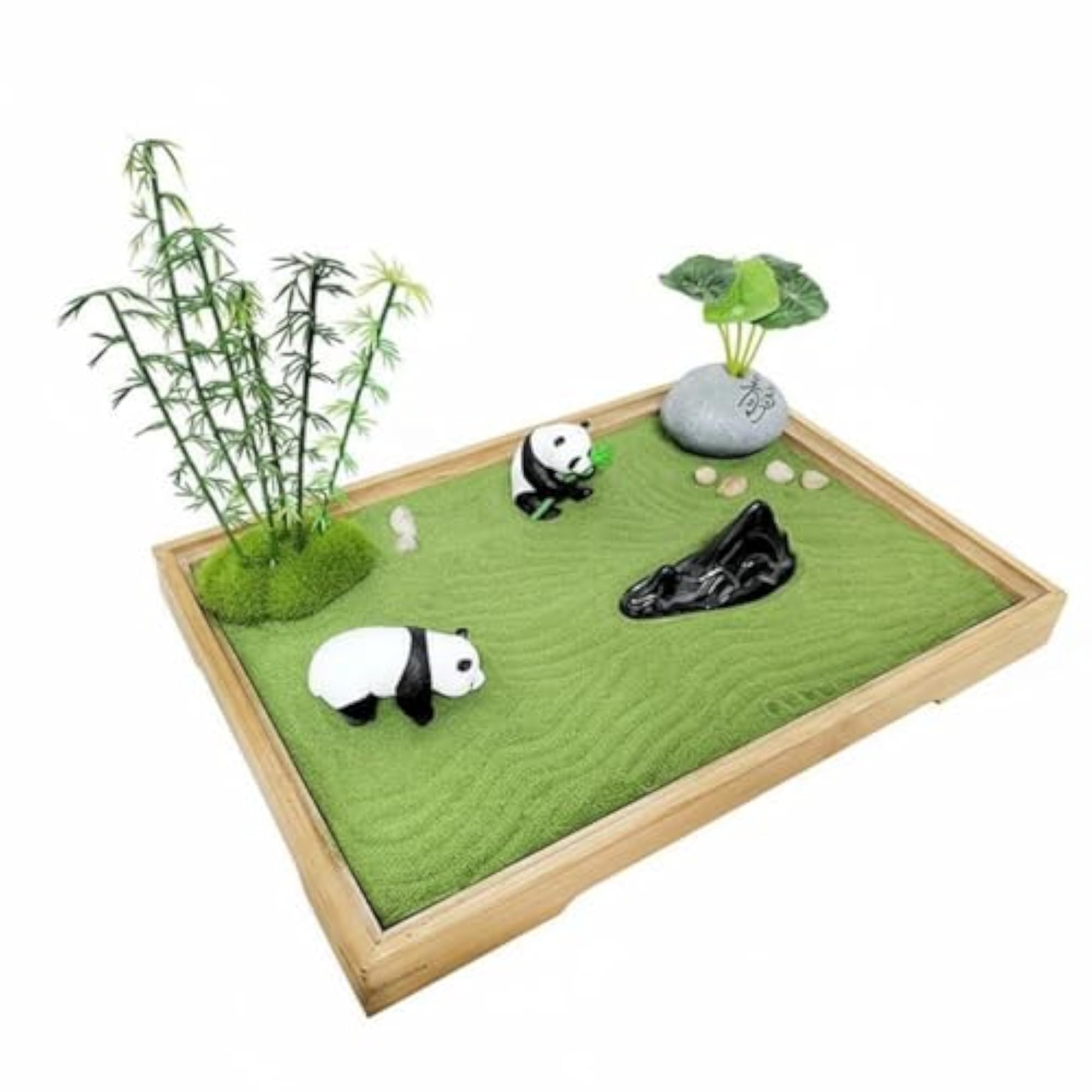 Compact Panda Sand Tray Decor Tabletop Decoration