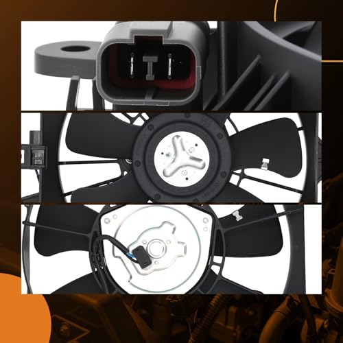 Image of maXpeedingrods A /C Condenser Fan Assy w /Shroud for Honda Fit 2007-2008 1.5L, 38616PWAJ01 HO3120100 38615RMEA01