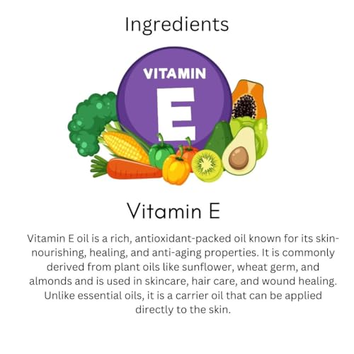 Image of Khadi Vitamin E Essential Oil 15 ml | Pure & Natural | For Scalp Care, Skin Tightening & Fine Lines | Anti Aging Properties | Oil for Face | All Skin Types | Aromatherapy for Men & Women