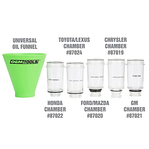 OEMTOOLS 87039 Universal Direct Fit Oil Funnel Set, Spill Proof Coolant