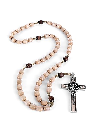 Italian Rosary Blessed by Pope Francis with Saint Benedict Medal Addiction, Veterans, Students2