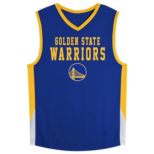 Outerstuff NBA Golden State Warriors Youth Boys Knit Top Jersey with Team Logo, Medium (10-12)