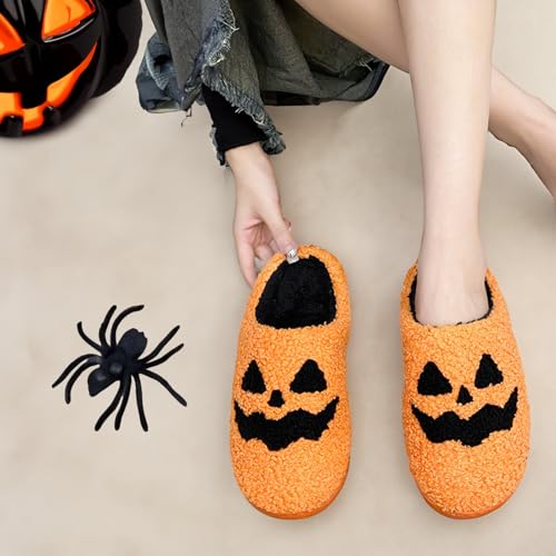 Image of Halloween Christmas Slippers Holiday Slipper House Shoes Home Slipper for Women Fuzzy Outdoor Indoor Bedroom Slippers