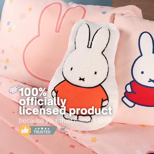 Image of Miffy Bedding Plush Pillow - Soft Plush Throw Pillow for Bedroom Office Decor & Gifts, 14 inch Tall, (100% Officially Licensed Product) by Franco Collectibles