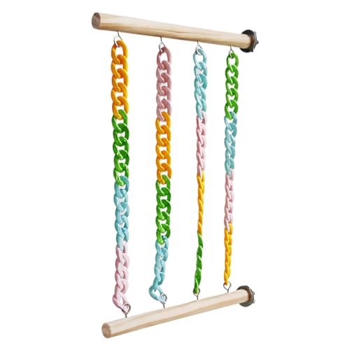 Wisylizv Juguetes de hábitat para Phalanger Volante, decoración de madera interactiva y juguetona,Juguetes de enriquecimiento para Sugar Glider - para animales pequeños, hamaca para ventanas, jardín