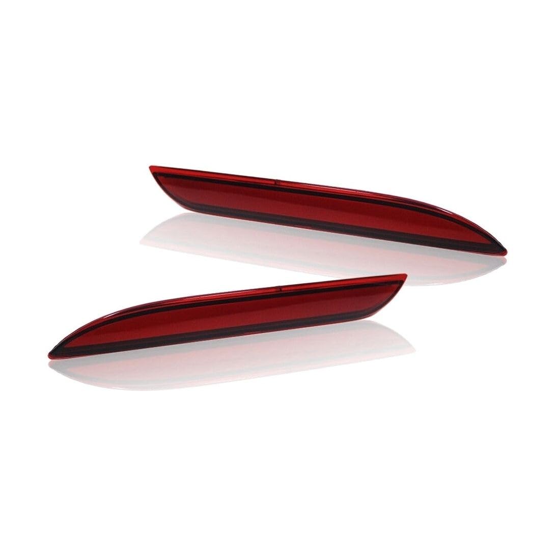 AEDNX 2pcs Tail Light Assembly Set Rear Side Black Red Smoked Lamp Kit for Ford for Mustang 2015-2017 Smoke/Tinted-Lens 12V RRLBLLKFFM2