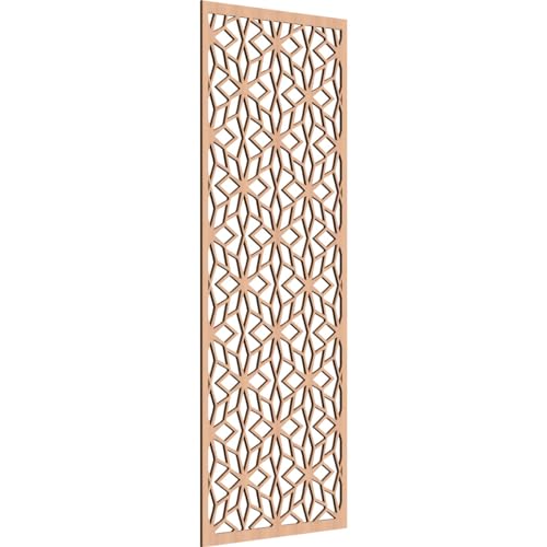 Image of 31 3 /8 inchW x 79 3 /8 inchH x 3 /8 inchT Lake Decorative Fretwork Wood Wall Panels, Alder