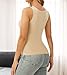Ellareese Thermal Tank Top Undershirts Fleece Tank Top for Women Sleeveless Winter Warm Base Layer Camisole Sew-in Bra