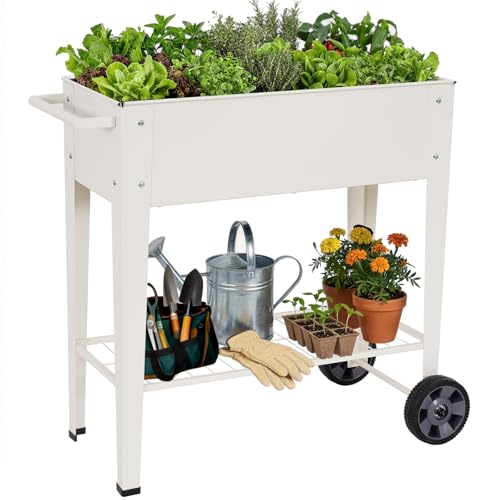 BIRDSINYARD Elevated 32" Tall Raised Garden Bed with Legs and