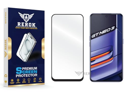 Image of Gorilla Tempered Glass Screen Protector Compatible with Realme GT NEO 3 [Pack of 1] | Edge-to-Edge, Bubble-Free, Case Friendly, Easy Installation Kit