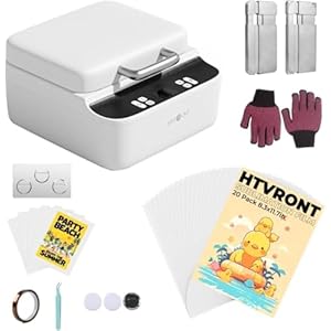 HTVRONT Phone Case Heat Press Machine(Compatible with iPhone & Android)+20 Pack 3D Sublimation Film