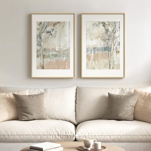 Neutral Abstract Landscape Wall Art Set of 2