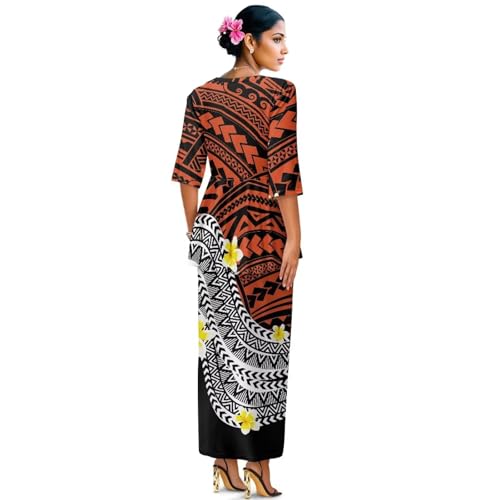 2025 Puletasi Samoan Traditional Elegant Women Dress Polynesian Prom Dress for Luau, Beach Party2