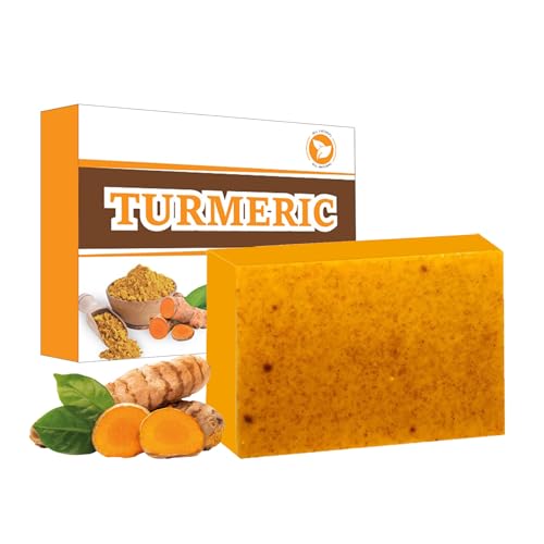 Turmeric Soap - Natural Kojic Acid Soap - Tumeric Soap Bar for Body & Face - Dark Spot Remover - Collagen Soap - Vitamin C Soap Bar for Even Skin Tone, Acne, Dark Spots, Smooth Skin
