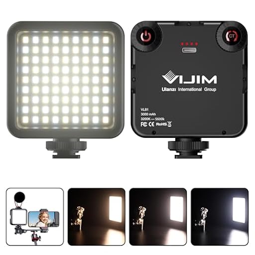 ULANZI VL81 Luz de Vídeo LED con 3 Zapatas Frías, Luz de Cámara Recargable 3000mAh, Bicolor Dimmable 3200K-5600K CRI95+, Luz de Fotografía USB para Vlog, Youtube, Tiktok, videoconferencias, DSLR | Ya disponible en tu tienda friki favorita! En mundofriki.es! ULANZI VL81 Luz de Vídeo LED con 3 Zapatas Frías, Luz de Cámara Recargable 3000mAh, Bicolor Dimmable 3200K-5600K CRI95+, Luz de Fotografía USB para Vlog, Youtube, Tiktok, videoconferencias, DSLR | Ya disponible en tu tienda friki favorita! En mundofriki.es!