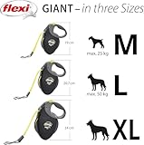 FLEXI Giant Tape Retractable Dog Leashes for Medium Dogs Upto 55 lbs. – 26 ft., Black | Tangle Free Pet Walking Leash with One-Handed Brake, Pause, Lock|German Quality Product