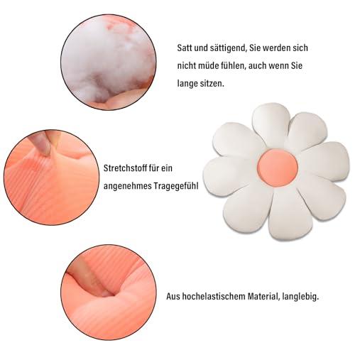 Billowvolve 2PCS Blumenkissen Blumenboden Kissen Blume Blumenform Sofa Blumenförmiges Plüsch Bodenkissen Dekor Flowers Sitzkissen