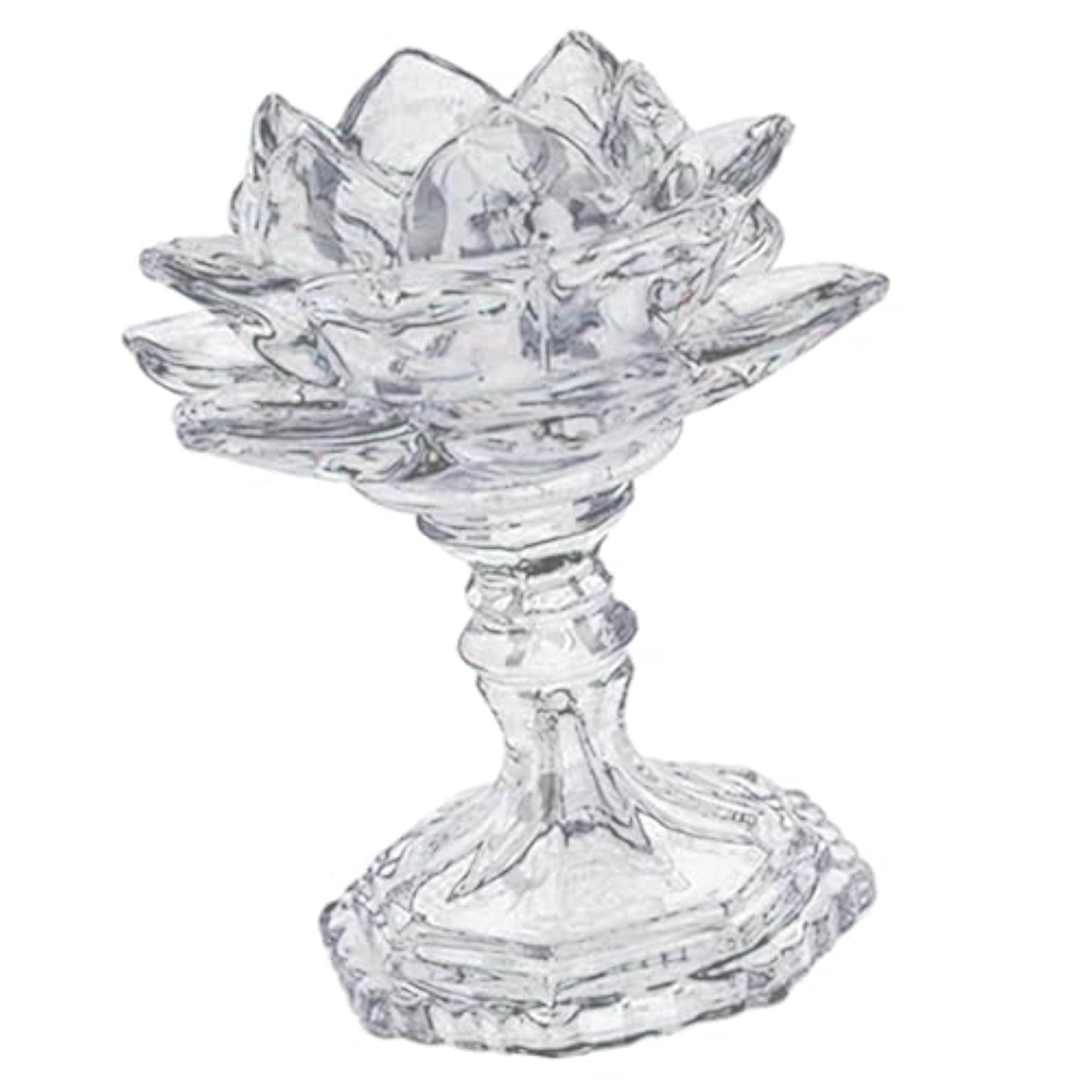 Clear Tea Light Holder Ornament for Table Christmas