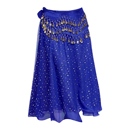 DYNWAVE Saia Feminina de Dança Do Ventre Vestido com Corrente Na Cintura para Presente de Senhora -