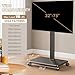 Neothm Rolling TV Stand Portrait for 65 70 75 Inch TVs, Tilt and Swivel Mobile TV Cart on Wheels up to 110 Lbs, 6 Height Adjustable PortableTV Stand, Max VESA 600x400mm
