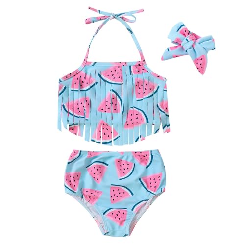 Image of Baby Bucket Girls Stylish Two-Piece Swimsuit| Baby Girl Bikini Swimsuit with Headband