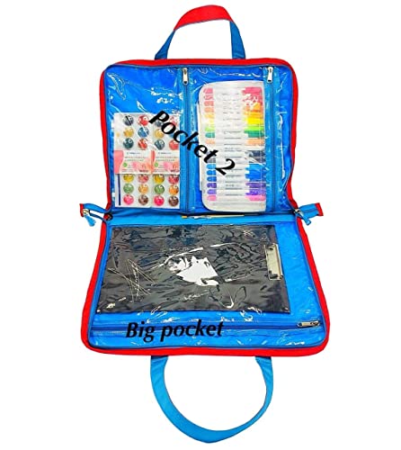 Image of Echo Boomers Designed Print A3 Size Drawing Activity Bag with Multiple Pockets