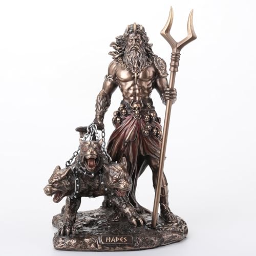 Estatua Hades Dios Griego y Cerbero 6.5 pulgadas miniatura 1