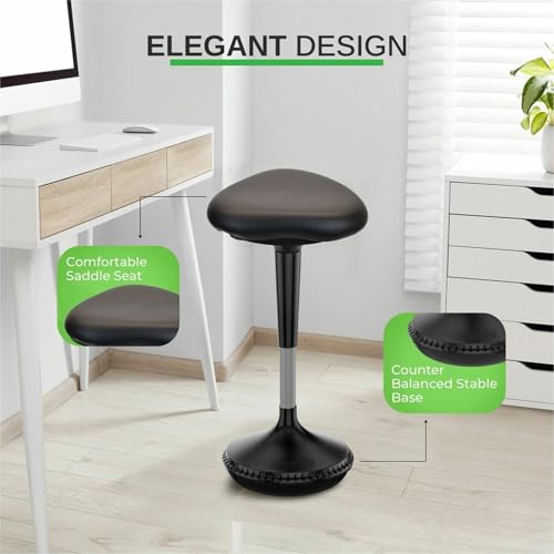Image of Wobble Stool Standing Desk, Flexible Seating Adjustable Office Ergonomic Stool, Wobble Stools for Classroom Seating, Active ADHD Chair Wobble Chairs