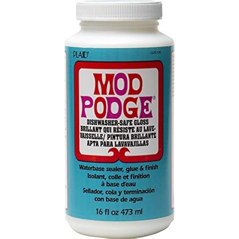 Mod Podge Dishwasher Safe Waterbase Sealer, Glue and Finish (16-Ounce), CS25139 Gloss Cover