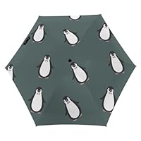 Cmagnifico Folding Umbrella, Penguin Pattern Umbrella,5 Fold Travel Umbrella for Windproof, Rainproof