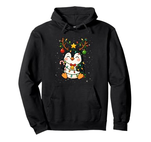Lustige Weihnachtsshirt Damen Kinder Pinguin Weihnachten Pullover...