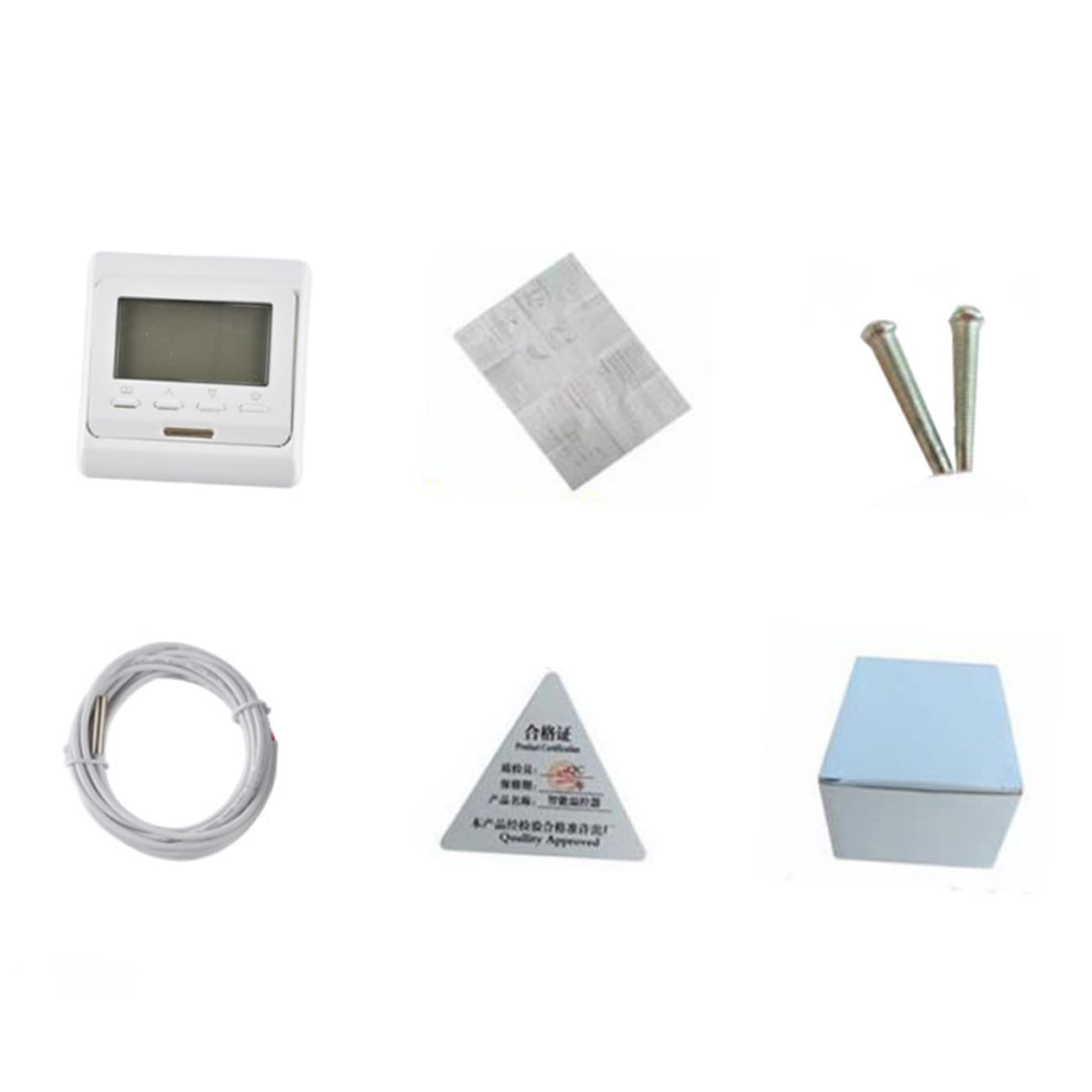POPETPOP 2pezzi Termostato Elettrico Programmabile Lcd Per Riscaldamento Pavimento Controllo Digitale Per Ambienti Residenziali e Commerciali Vh