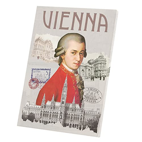 Tableau Vienne collage affiche poster de voyage Autriche en toile imprimée (40 x 56 cm)