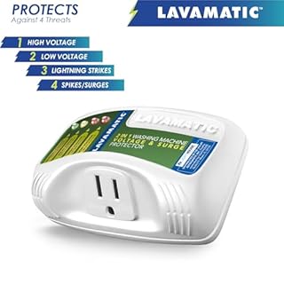 Lavamatic WS-10521 Electronic Voltage & Surge Protector for Front and Top Load Washers - Protect Your Washing Machine Against High and Low Voltage, Brownouts and Spikes ((1) Piece)