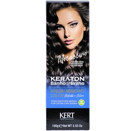 Keraton Tonalizante Banho de brilho 100g Mocaccino Castanho médio