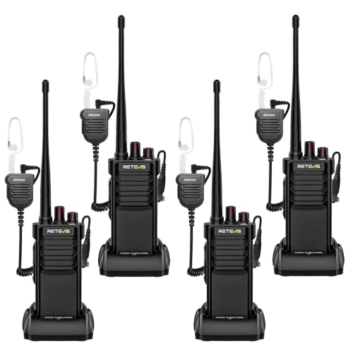 Image of Retevis RT29G Two Way Radios Long Range with Mic, for Construction, 4 Pack