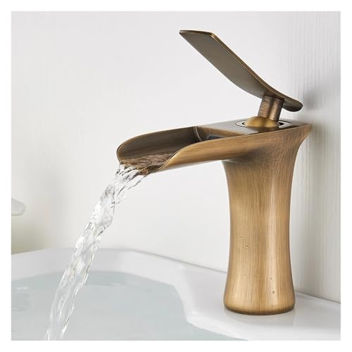 Grifo mezclador de agua fría y caliente con salida en cascada y ducha superior