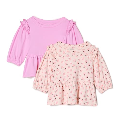 Image of Amazon Essentials x Sofia Grainge Toddler and Baby Girls' 3 /4 Sleeve Knit Top