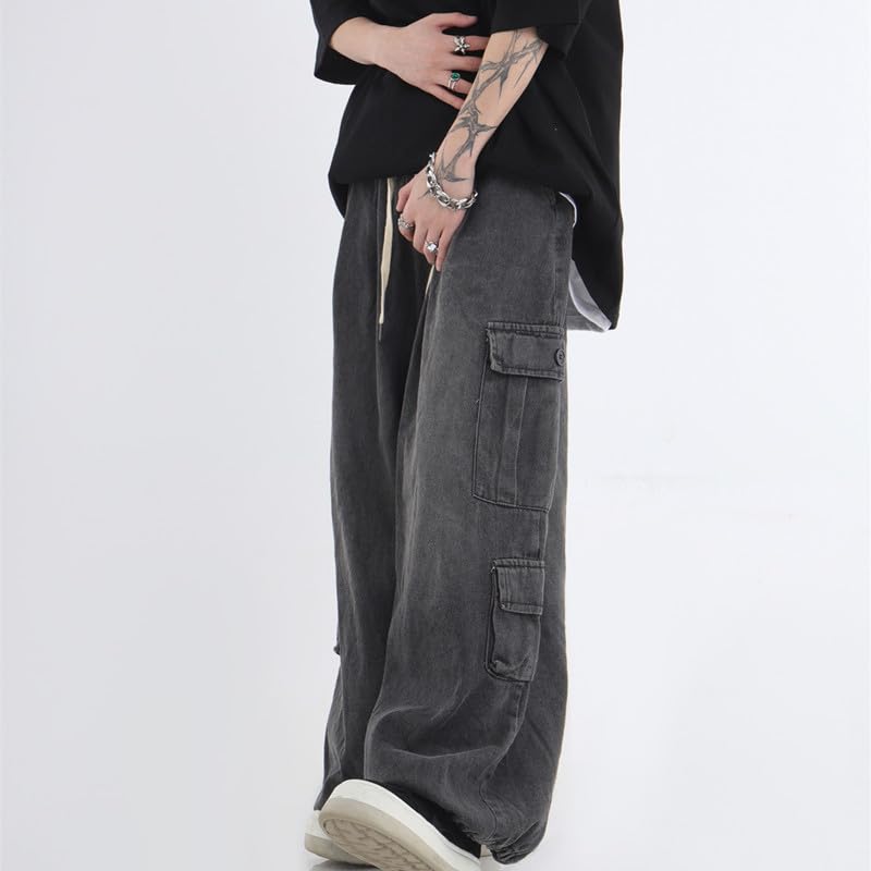 Y2K Baggy Jeans Women Fairycore Cargo Pants Grunge Emo Denim Clothing Patchwork Aesthetic Sweatpants Alt Clothes3